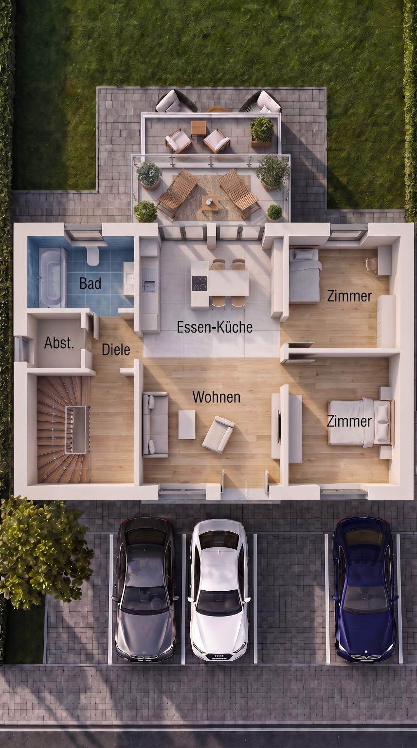 Grundriss der Dachgeschosswohnung